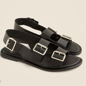 J Crew Carsen made-in-Italy slingback sandals in leather